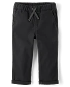 Baby And Toddler Boys Roll Cuff Pull On Chino Pants - Blue