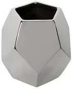 122 Ceramic Vase, Silver Finish