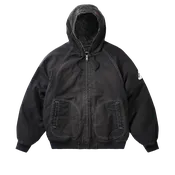 10 OZ HOODED CANVAS JACKET BLACK