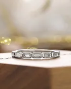 Baguette Diamond Bezel Band