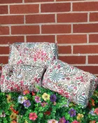 3 In 1 Quilted Cosmetic/Storage Bag- Green Tree