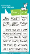 Jam and Honey Sentiments Clear Stamps (Lawn Fawn)