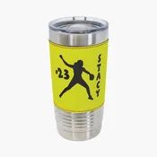 20oz Softball Leatherette Tumbler