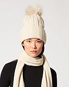Faux Fur Pom-Pom Hat