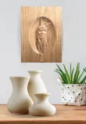 Handcrafted Wooden 3D Carved Indian Warrior Plaque | Rustic Wall Art Décor