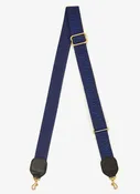 ADJUSTABLE CROSSBODY STRAP IN NAVY W/TONAL DEJA VU