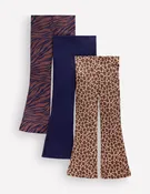 3-Pack Ribbed Flared Leggings-Multi Animal