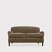 153cm Small Straight Top Whole Back Standard Arm Signature Sofa in Camel Mohair