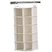 Household Essentials10 Pocket Double Hang Canvas Organizer-Natural 12" x 12" x 26.5"