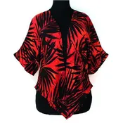 Batik Bolero in Bamboo Print
