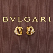 Bvlgari 18K yellow gold Diamond Earrings — New Pagoda Specialty