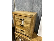 3 Drawer Nightstand with Metal Hardware