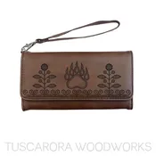 Bear Floral Wristlet Trifold Wallet — Tuscarora WoodWorks