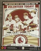 2008 MLB Boston Red Sox ⚾ Dunkin' Poster, Together We Triumph, Pedroia, Youkilis!