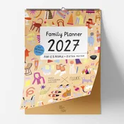 2027 family calendar with poster + stickers