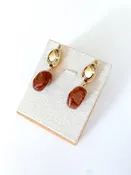 Acrylic & Gold Dangle Earring