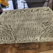 ""Those we love"12" x 18" cement stone
