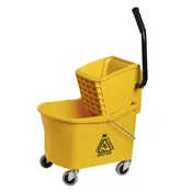 M2 Professional Grizzly Side Press Bucket & Wringer Combo, 32 Qt, Yellow - BW-S34100-YE, formerly W-26260Y