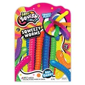12 Piece Sqweezy Worms Sensory Toy Set