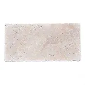 Premium Select 6×12 Ivory Tumbled Travertine Pavers (2″ thick)