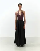 Alysi Flared Poplin Skirt