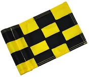 Checkered Flag Black & Yellow Large