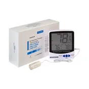 MCK McKesson Digital Refrigerator / Freezer Thermometer with Alarm Fahrenheit / Celsius -58° to +158°F (-50° to +70°C) Glycol Bottle Probe / Internal Sensor Multiple Mounting Options Battery Operated
