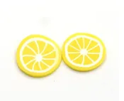 20mm Clay Lemon Slices, 12 pack