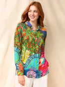 Artistic Button Front Blouse by Claire Desjardins