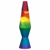 11.5″ Lava Lamp Rainbow &amp; White