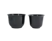 Black Large Spun Planter