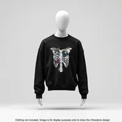 22003 Ribcage With Butterflies