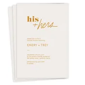 His and Hers Couples Shower Invitation