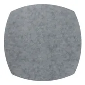 Allure Gray 16-Inch Elliptical Vinyl Placemats with Beaded Edges