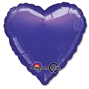 Dark Blue Heart Foil Party Balloon 18 Inch Inflated