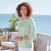 Yarn Dye Stripe Knit Top