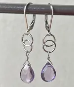 Amethyst Infinity Earrings