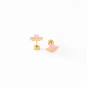 Ballet Tutu Stud Earrings - Hypoallergenic, Flat Back, Girl