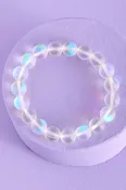 Balanced Aura Beads Bracelet in Clear