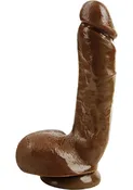 X5 Hard On Realistic Dildo Brown 8.75 Inch - SecretsBoutiques.com