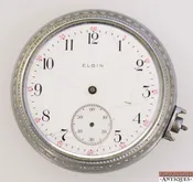 1909 Elgin 16s 7j Pocket Watch Pendant Grade 290 Open Face Parts or Repair