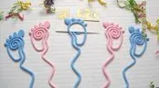 1461/PB - Pink and Blue baby foot cardholder 25/pk