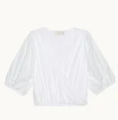 Charlene Bubble Hem Top,White