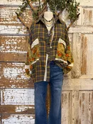 Autumn Patchwork & Petals Shacket