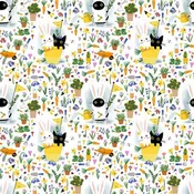 STELLA-DLW3105 WHITE BUNNY SLIPPERS