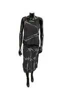Atmos Size S/M Grey 2 pc Skirt set