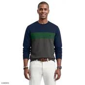 ADVANTAGE PERFORMANCE COLORBLOCK CREWNECK FLEECE - NAVY BLAZER