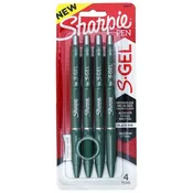 0.7Mm Sharpie S-Gel Green Barrel Black Ink Pen 4 Pack