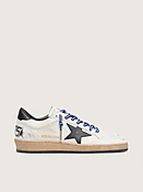 Ball Star Damen LTD aus weißem Nappa mit Stern und Ferse aus schwarzem Leder