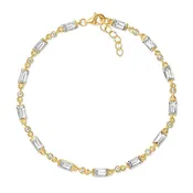 Baguette and Crystal Tennis Bracelet